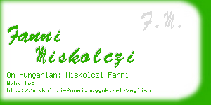 fanni miskolczi business card